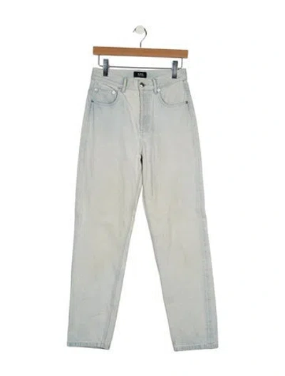 Pre-owned Apc High-rise Straight Leg Jeans In Blue