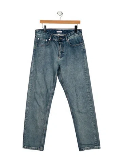 Pre-owned Apc High-rise Straight Leg Jeans In Blue