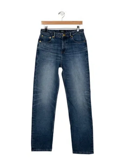 Pre-owned Apc High-rise Straight Leg Jeans In Blue