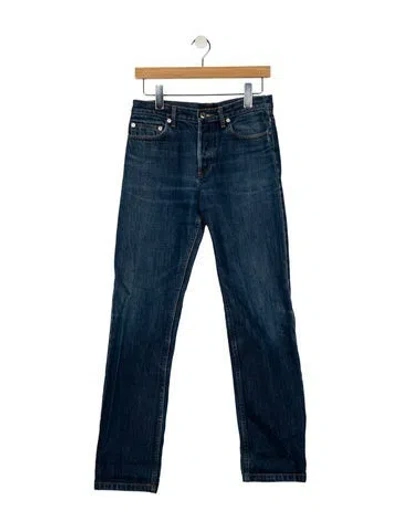 Pre-owned A.p.c. High-rise Straight Leg Jeans In Blue