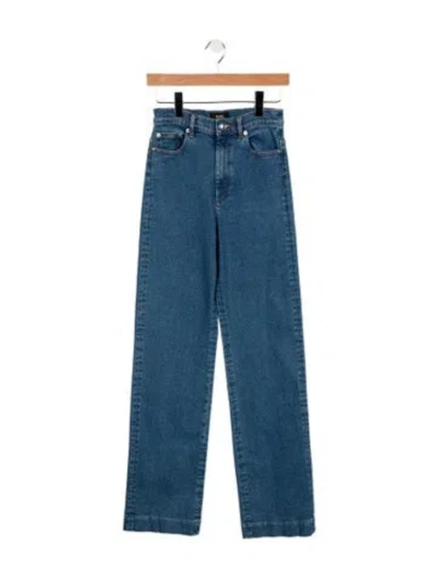 Pre-owned A.p.c. High-rise Straight Leg Jeans In Blue