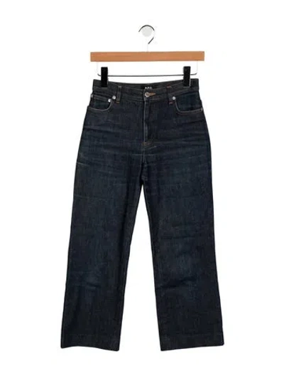 Pre-owned A.p.c. High-rise Straight Leg Jeans In Blue