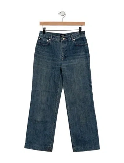 Pre-owned A.p.c. High-rise Straight Leg Jeans In Blue