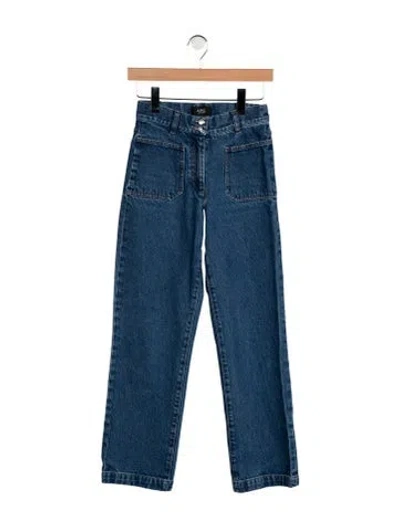 Pre-owned A.p.c. High-rise Straight Leg Jeans In Blue