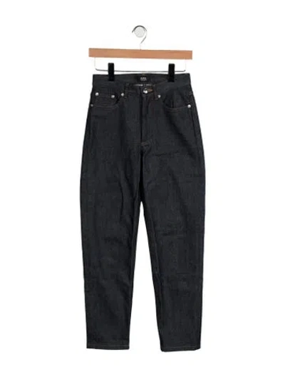 Pre-owned A.p.c. High-rise Straight Leg Jeans In Blue