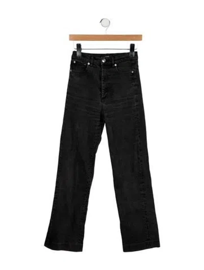 Pre-owned A.p.c. High-rise Wide Leg Jeans In Black