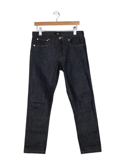 Pre-owned Apc High-rise Wide Leg Jeans In Blue