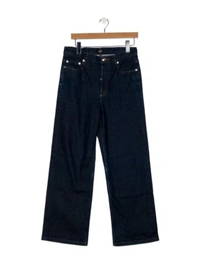 Pre-owned Apc High-rise Wide Leg Jeans In Blue