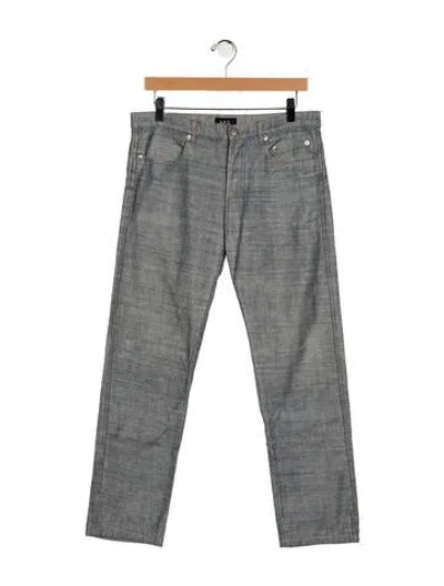 Pre-owned Apc High-rise Wide Leg Jeans In Blue