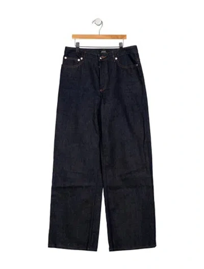 Pre-owned A.p.c. High-rise Wide Leg Jeans In Blue