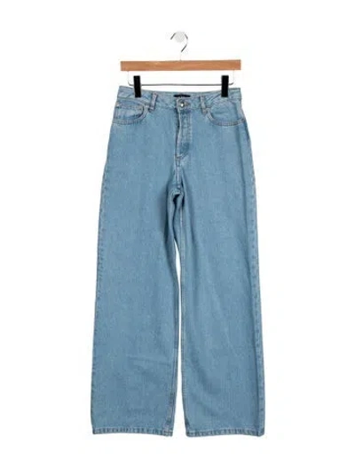 Pre-owned A.p.c. High-rise Wide Leg Jeans In Blue