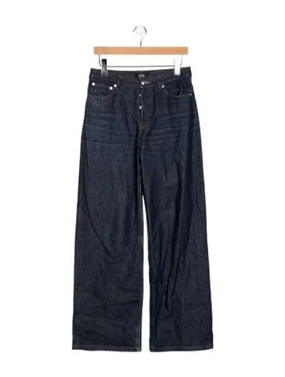 Pre-owned A.p.c. High-rise Wide Leg Jeans In Blue