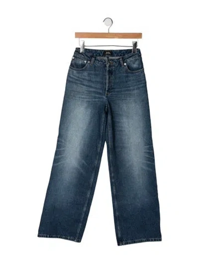 Pre-owned A.p.c. High-rise Wide Leg Jeans In Blue