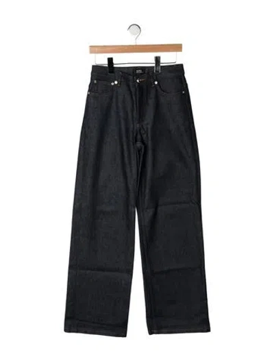 Pre-owned A.p.c. High-rise Wide Leg Jeans In Blue