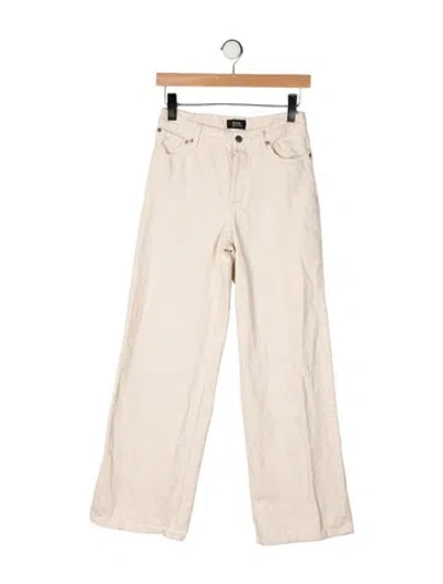 Pre-owned A.p.c. High-rise Wide Leg Jeans In Neutrals