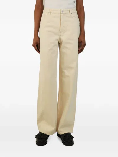 Pre-owned A.p.c. High-waisted Trousers In Neutral