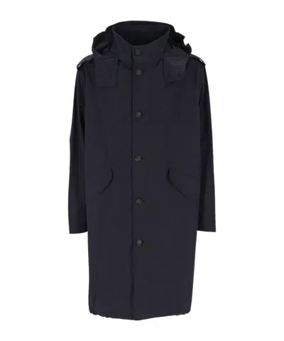 A.p.c. Hooded Cotton-blend Parka In Black