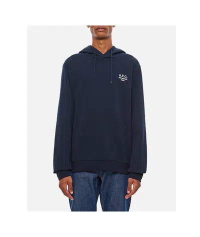 APC A.P.C. LOGO EMBROIDERED DRAWSTRING HOODIE