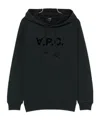 Apc Logo Hoodie In Black