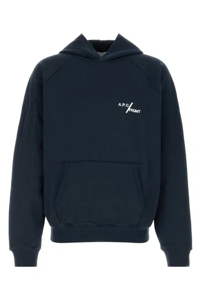 A.p.c. Hoodie Duck In Blue