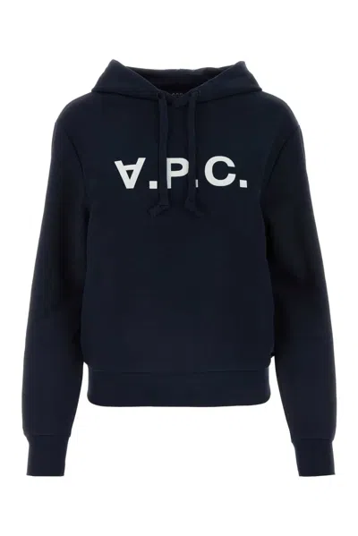A.p.c. Hoodie Standard Grand Vpc In Blue