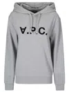 Apc Sweatshirt A.p.c. Woman Color Grey In Gris Chine / Dark Navy