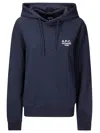 Apc Hoodie Standard Rue Madame In Dark Navy/ecru