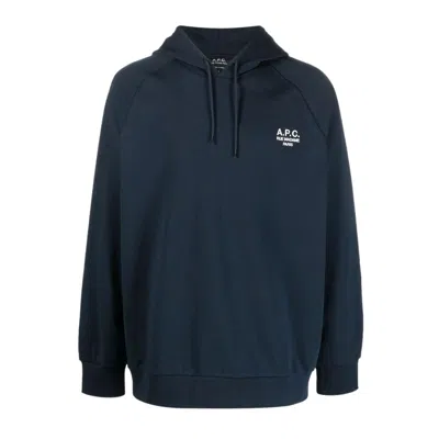 Apc A.p.c. Hoodie Standard Rue Madame Gots In Dark Navy Ecru