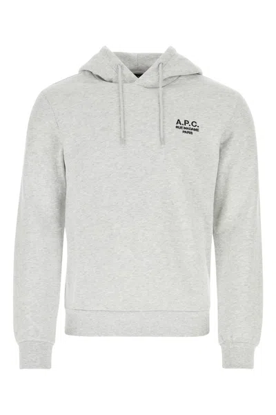 APC A.P.C. MELANGE GREY COTTON SWEATSHIRT