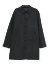 Apc Houndstooth-pattern Coat In Black