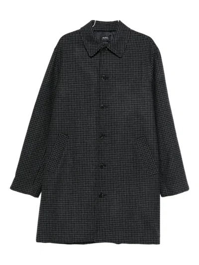 APC HOUNDSTOOTH-PATTERN COAT