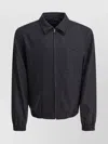 Apc Gilbert Zip-up Houndstooth Jacket In Black