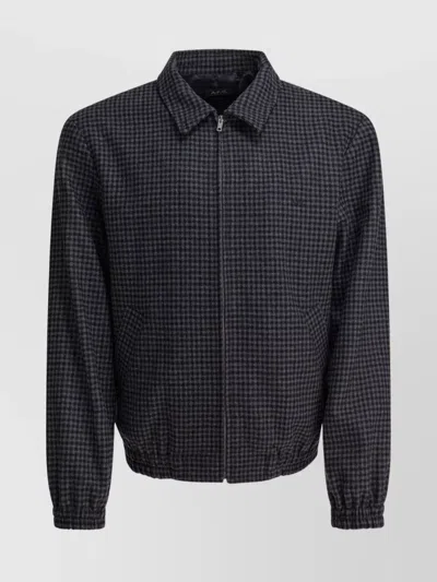 Apc Houndstooth Pattern Jackets Elasticated Cuffs In Black