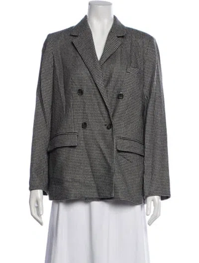 Pre-owned A.p.c. Houndstooth Print Blazer In Grey