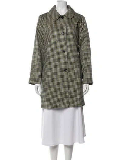 Pre-owned A.p.c. Houndstooth Print Coat In Blue
