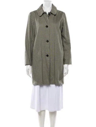 Pre-owned A.p.c. Houndstooth Print Coat In Multicolor