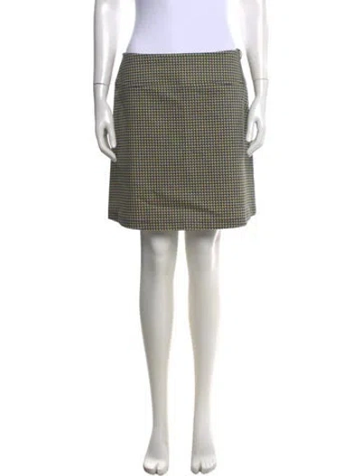 Pre-owned A.p.c. Houndstooth Print Mini Skirt W/ Tags In Blue