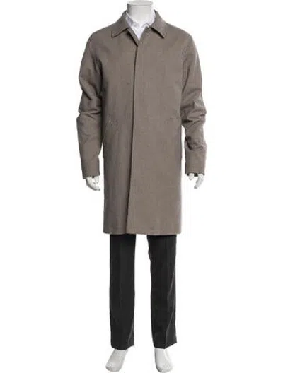 Pre-owned A.p.c. Houndstooth Print Overcoat In Neutrals