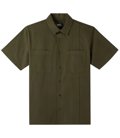 Apc Hunt Short-sleeve Shirt In Green