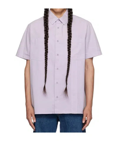 Apc Hunt Short-sleeved Shirt In Purple