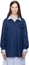 Apc Indigo Anastasia Barbieri Edition Mare Denim Shirt In Iai Indigo