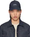 Apc Charlie Japanese Denim Baseball Cap In Blue