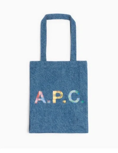 Apc A.p.c. Indigo Delave Cotton Bags In Blue