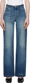 Apc A.p.c. Kylie' Blue Denim Jeans In Ial Washed Indigo
