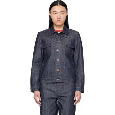 A.p.c. Indigo Jean Denim Work Jacket In Blue