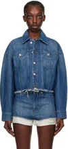 Apc Indigo Natacha Ramsay-levi Edition Sainters Denim Jacket In Ial Washed Indigo