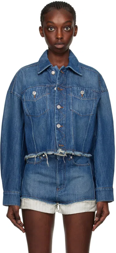 APC INDIGO NATACHA RAMSAY-LEVI EDITION SAINTERS DENIM JACKET
