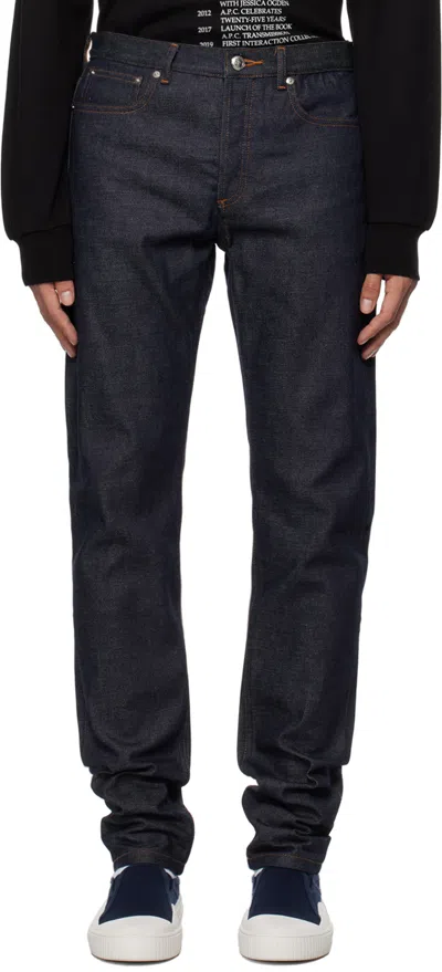 Apc Indigo Petit New Standard Jeans In Iai Indigo
