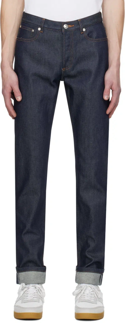Apc Indigo Petit New Standard Jeans In Iai Indigo