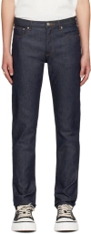 Apc Navy Petit New Standard Jeans In Iai Indigo